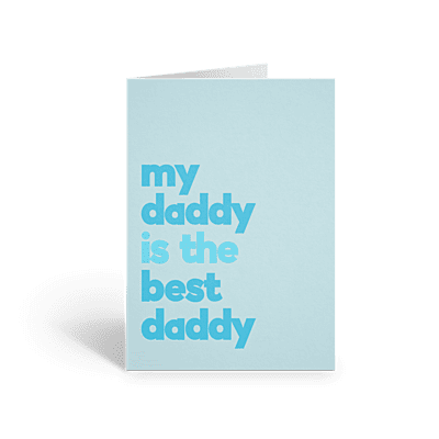 Best Daddy Card in Blue
