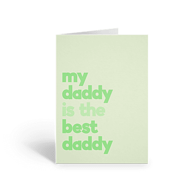 Best Daddy Card in Green