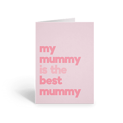 Best Mummy Card in Pink